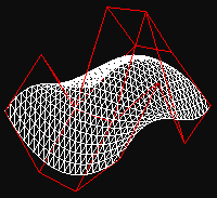 Dr�tov� model Bezierova povrchu